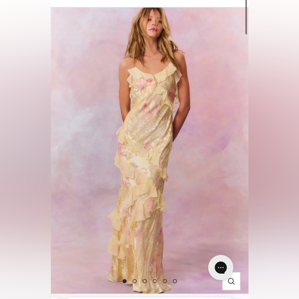 LoveShackFancy Rialto Yellow Melon Dress